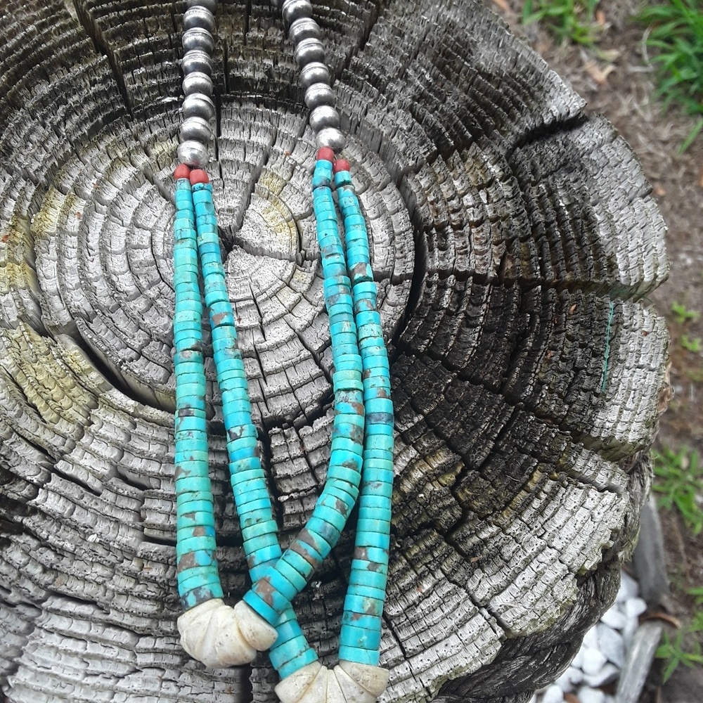 🚫SOLD🚫 Navajo Heishi Turquoise Choker Necklace